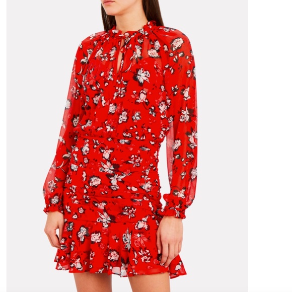 VERONICA BEARD Alena Ruched Floral Dress - Picture 2 of 10